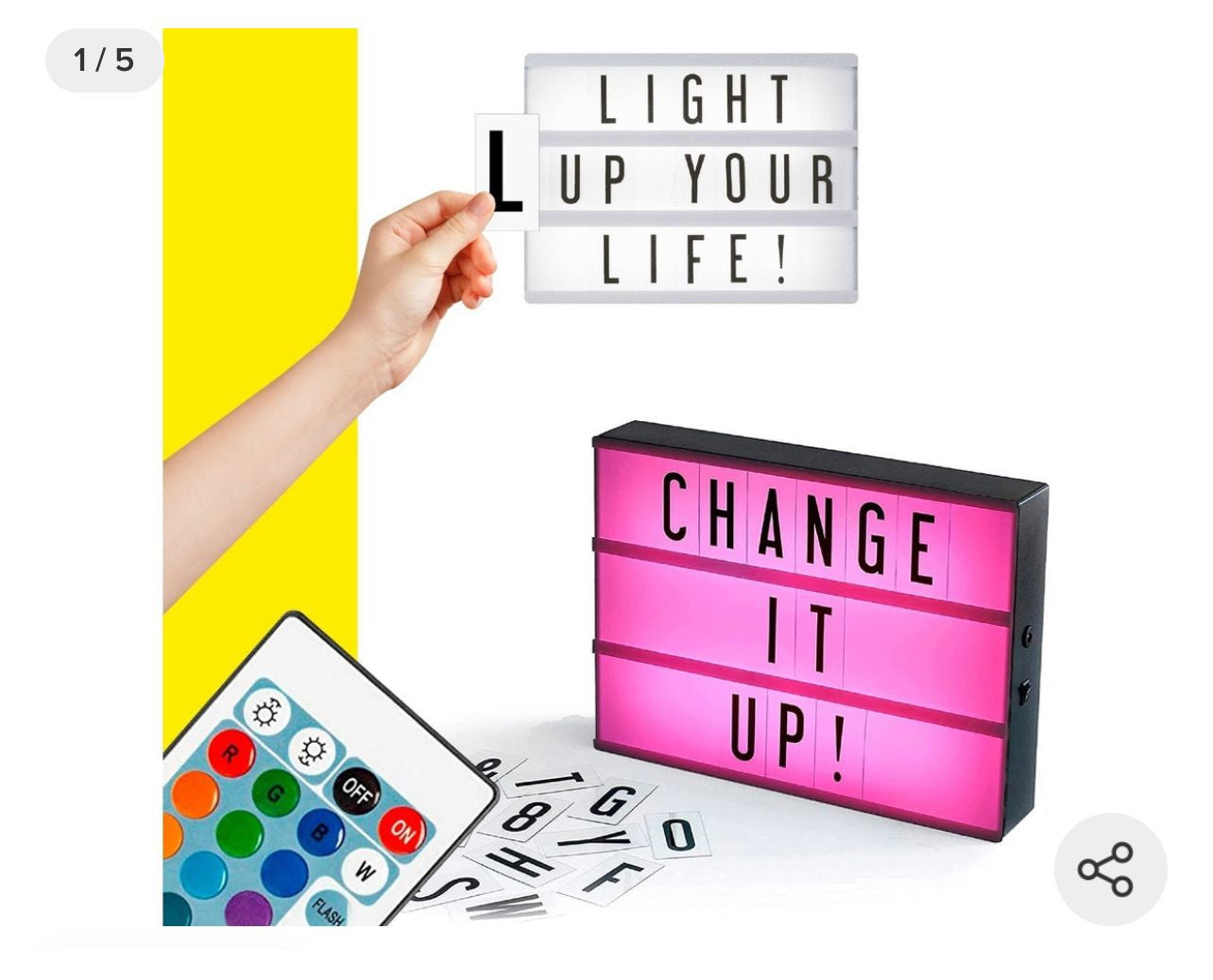 LuminaBox™ - Tablero Letras Luz Led